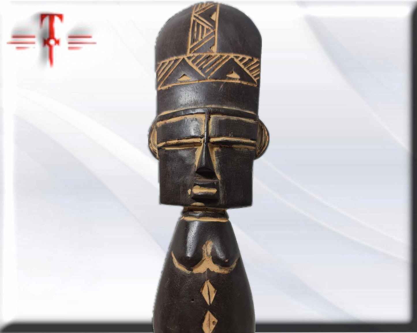 Vintage afrikanische Puppe Ashanti Akuaba Fruchtbarkeitspuppe Pouppee, afrikanische Kunst