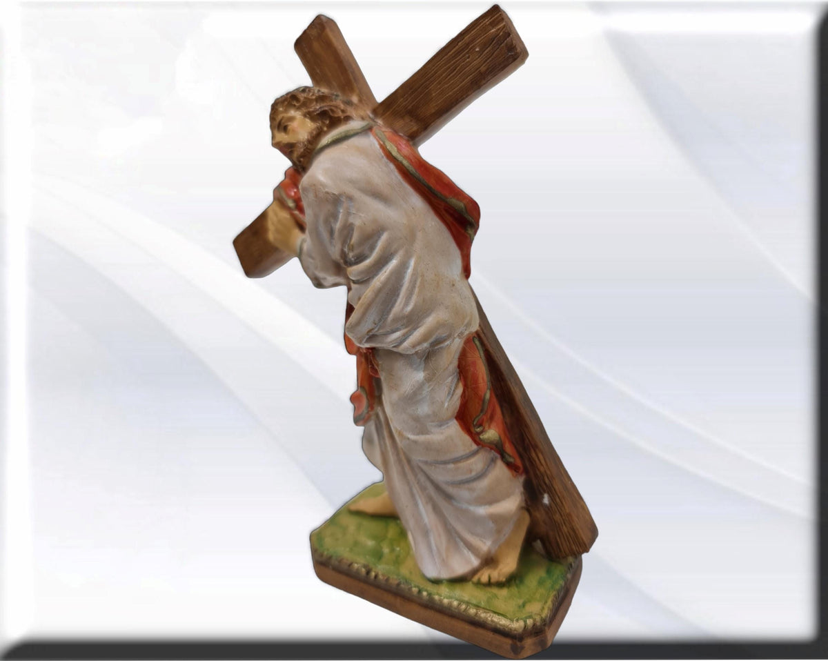Cristo con la cruz. Santos y vírgenes católicos, productos religiosos