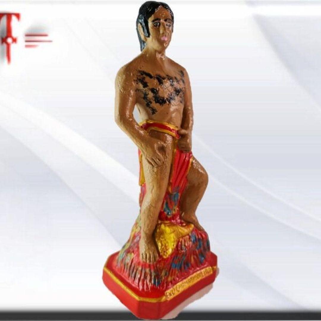Gipsfigur exu chama dinheiro, Candomble, kimbisa, Umbanda