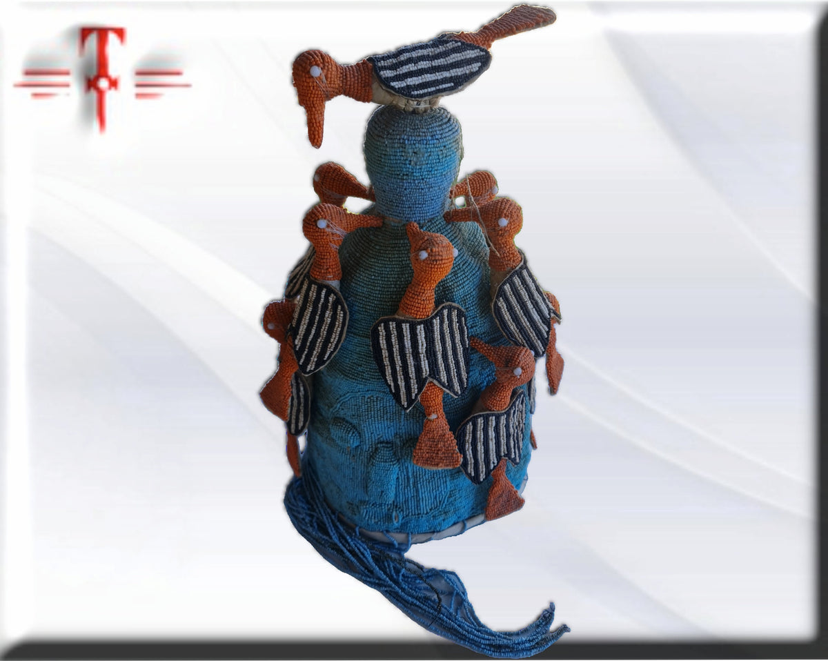 Helm von König Ogboni, Yoruba-Kunstgalerie, Antike, afrikanisches Kunsthandwerk