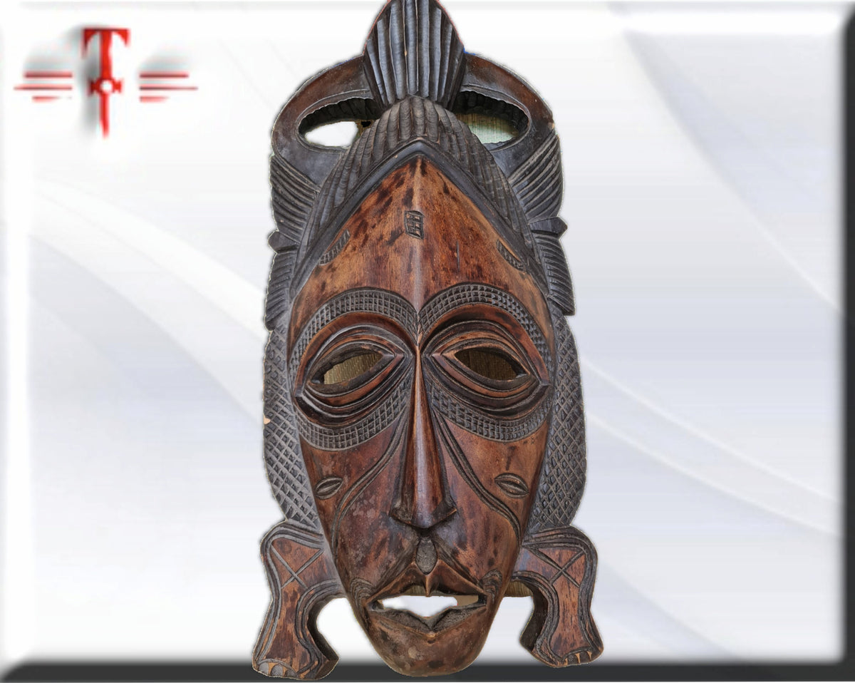 Yahure Maske Elfenbeinküste, afrikanische Kunst, Kunstgalerie, Antiquitäten