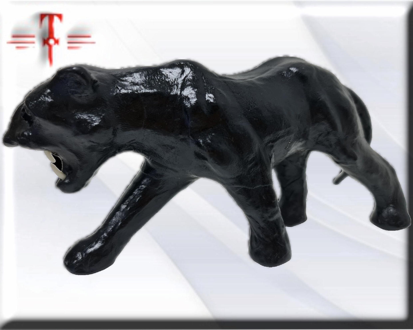 Lederleopard, Tier-Wohndekor - handgefertigtes Produkt