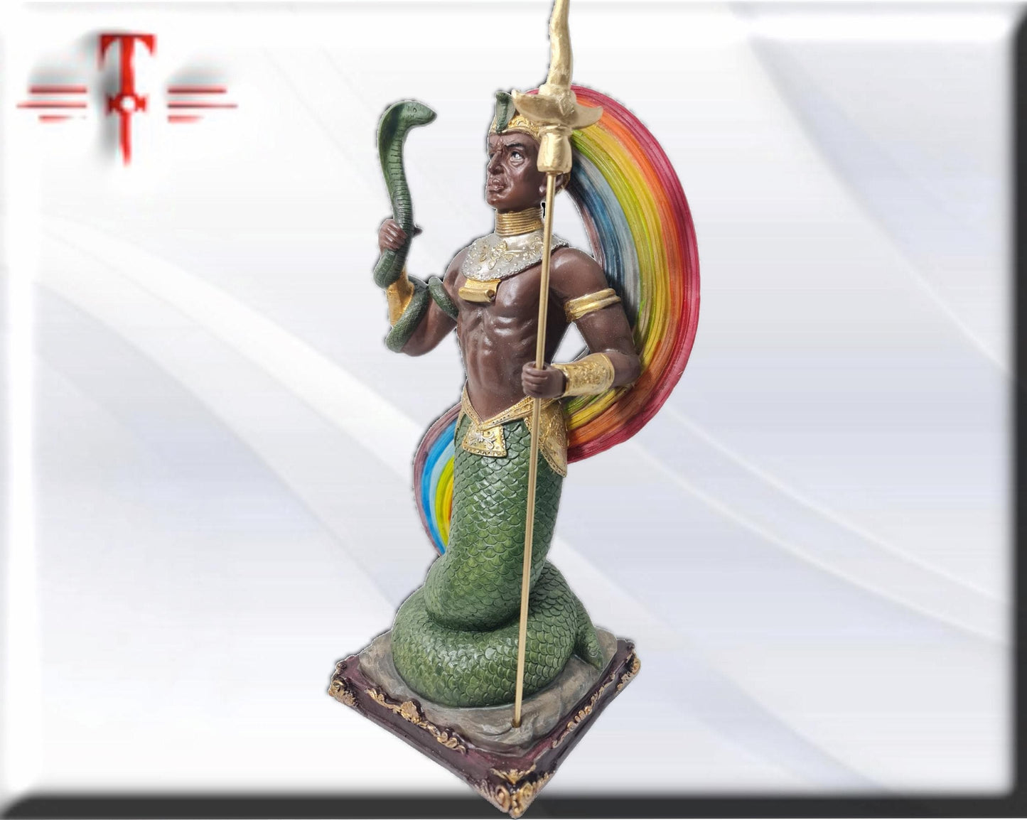 Statue von Oshumaré mit Regenbogen, Santeria, Candomble, Kimbisa, Umbanda
