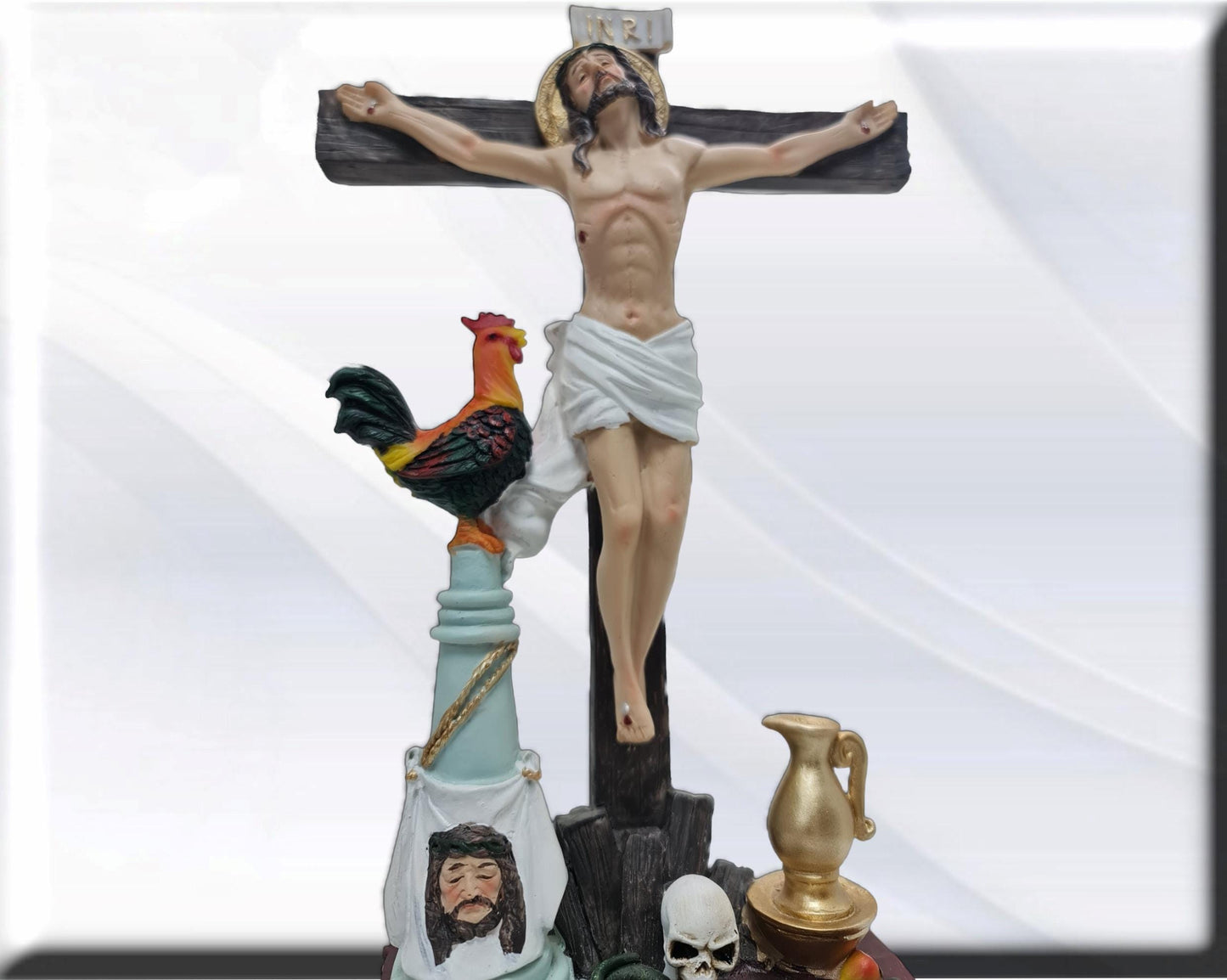 Statuenfigur von Christus, dem gerechten Richter. Katholische Heilige und Jungfrauen, Religiöse Produkte,