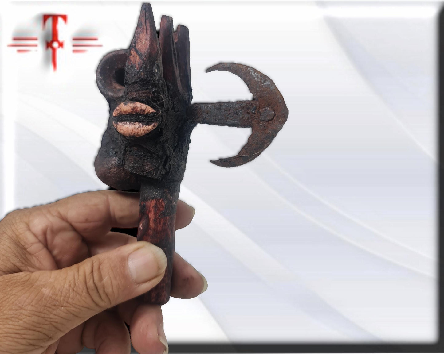 Heviesso Power Axe Fetisch, Shango, Schutz, Evolution, Spiritualität, Originalprodukt aus Benin