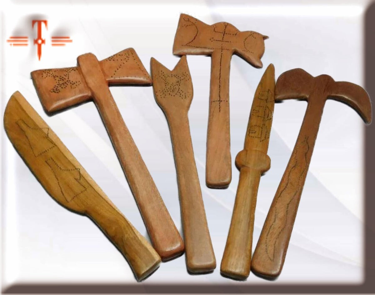 Santeria-Shango-Werkzeuge aus Holz