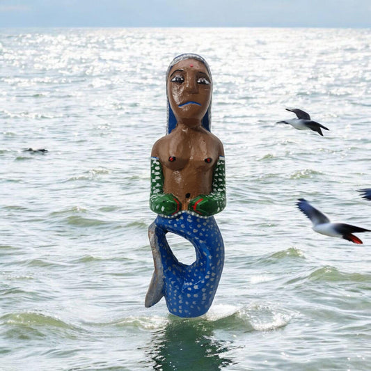 Mami Wata Holzskulptur, ursprünglich aus Afrika (Benin) Yemaya