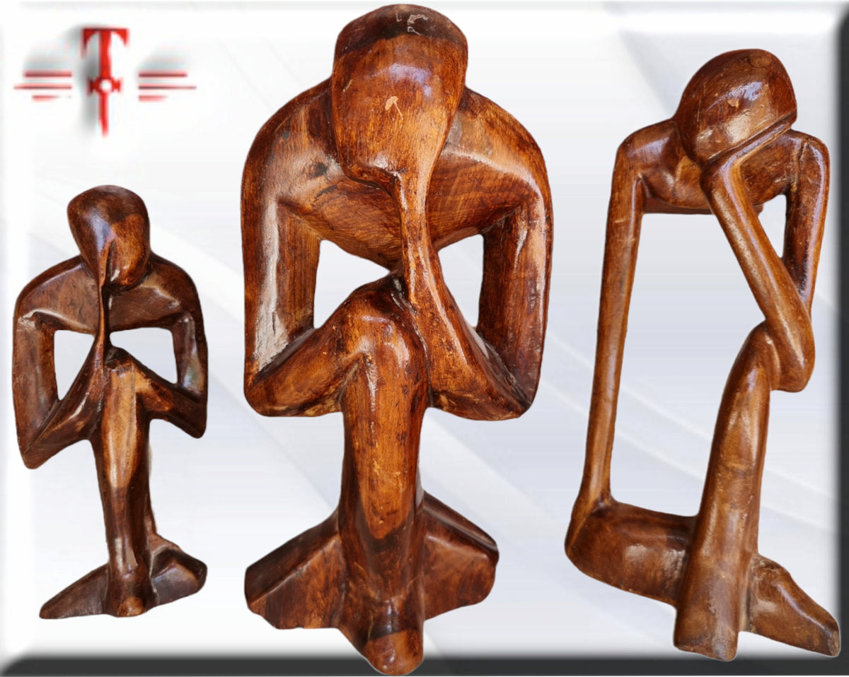 Figura africana Arte moderno contemporáneo trío  , arte Africano , Galería de arte , hecho a mano