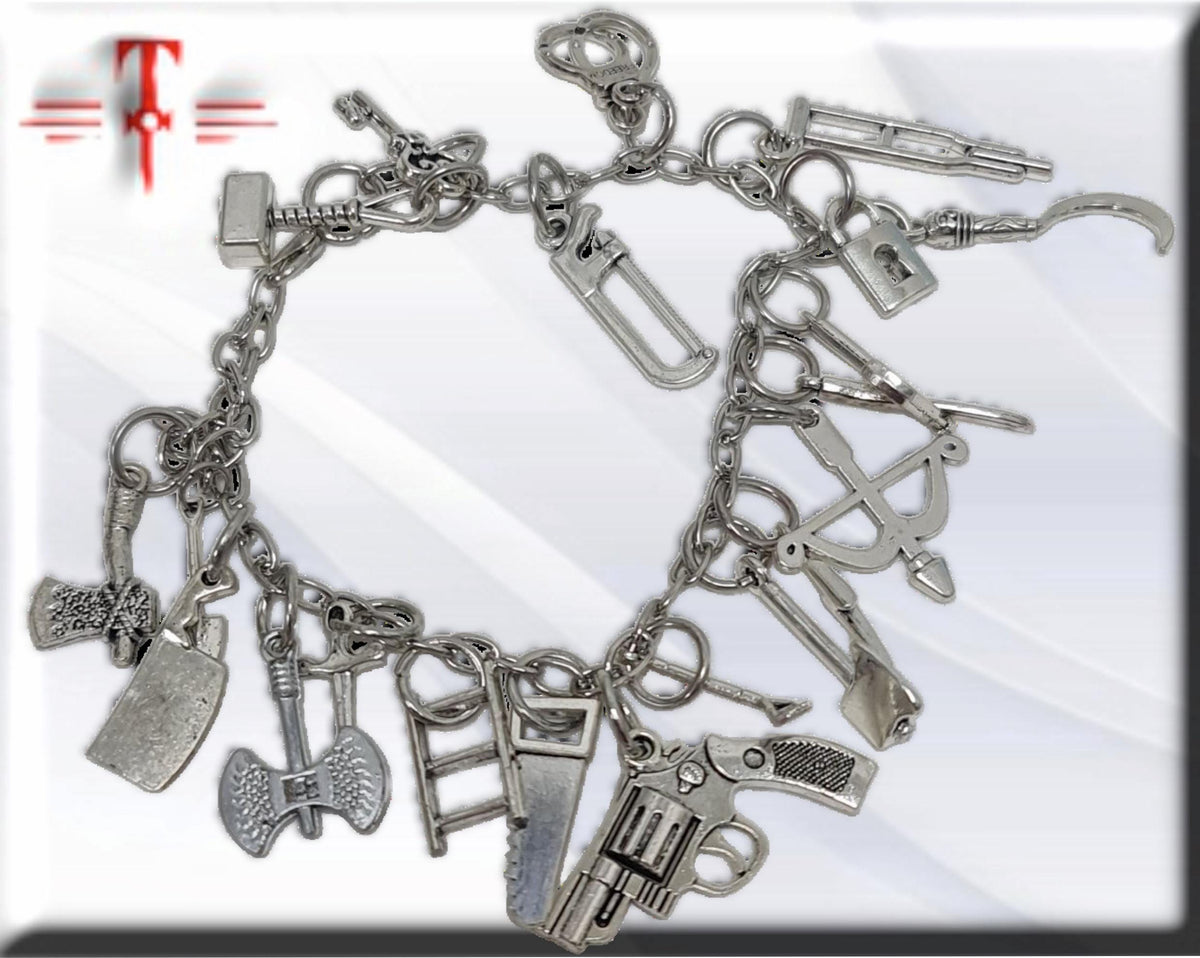 Achabá pulsera con las 21 piezas de Oggun Ifá Santeria  Palo Mayombe