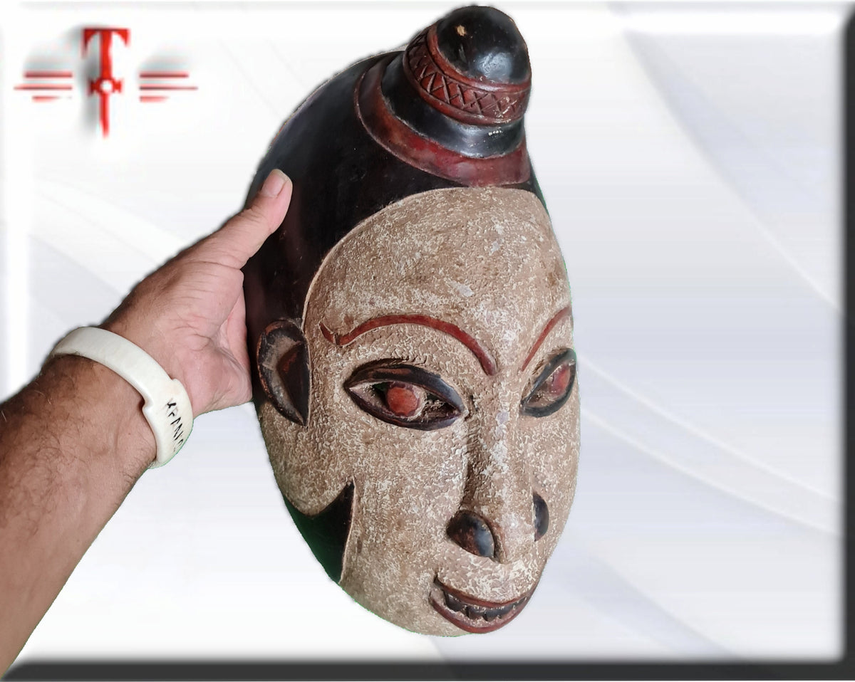 Alte Punu-Gabun-Maske afrikanische Kunst