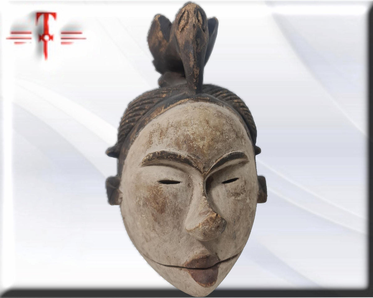 Antike afrikanische Punu-Maske, afrikanische Kunst