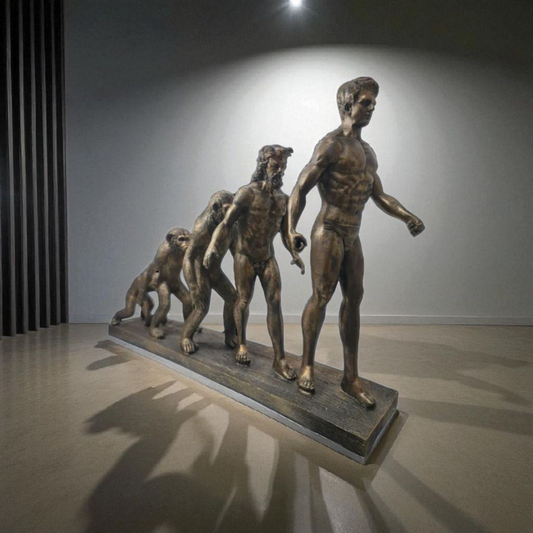 Escultura evolución humana