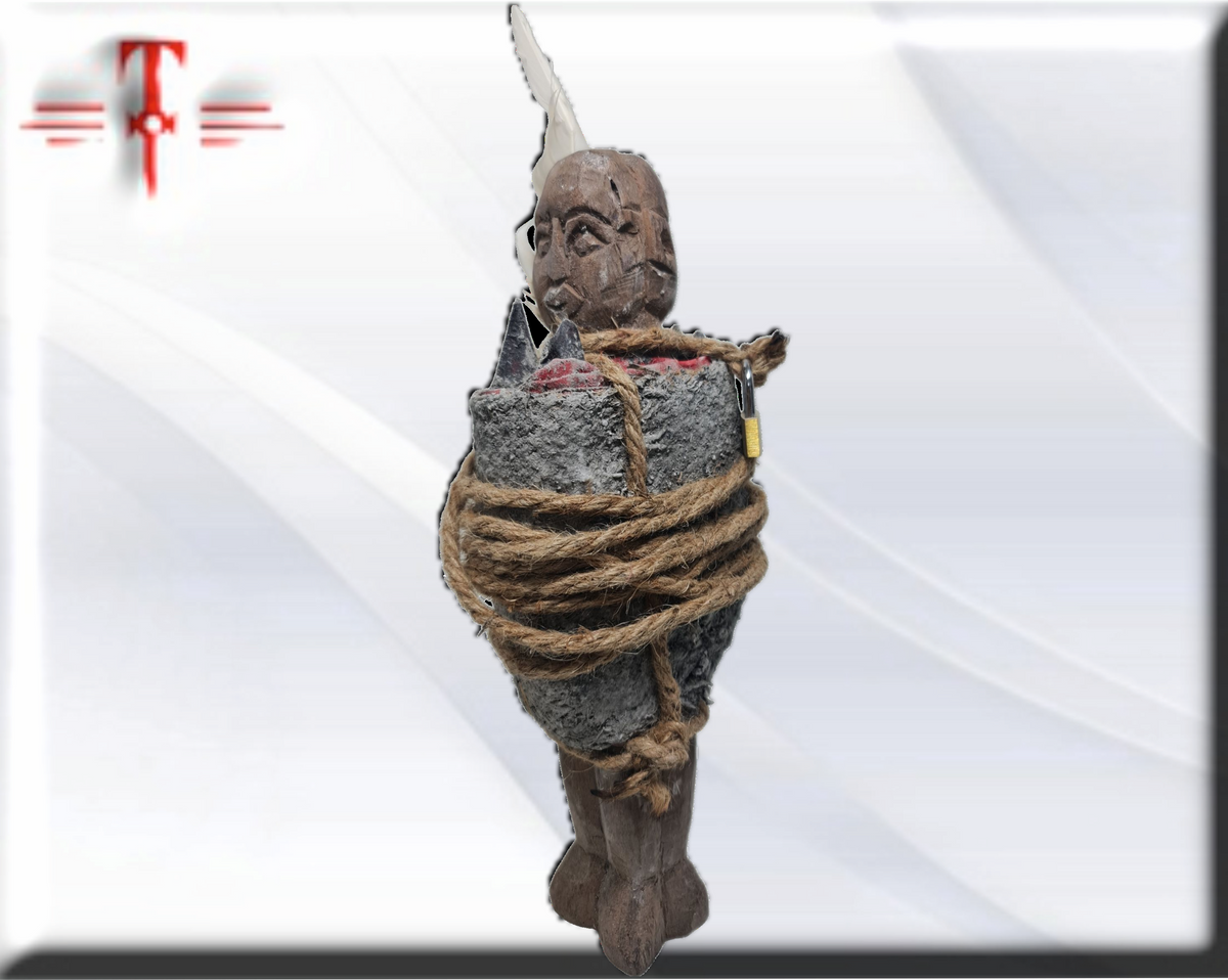Fetiche de Amarre vudodo , secretos del Vodoun africano , arte africano