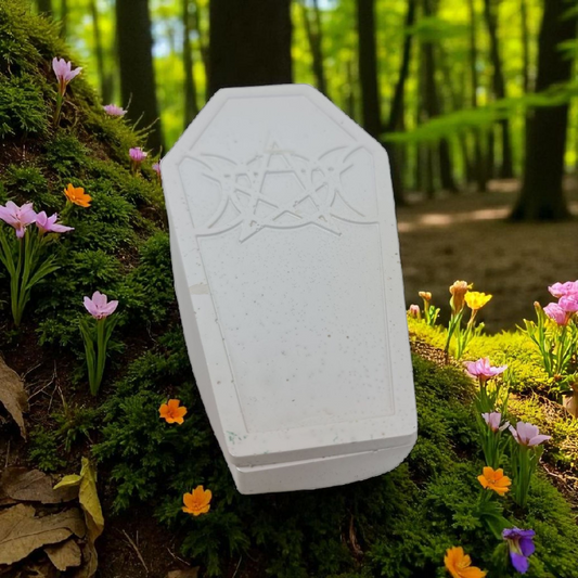 Ataud Blanco de resina , articulos esotéricos de calidad