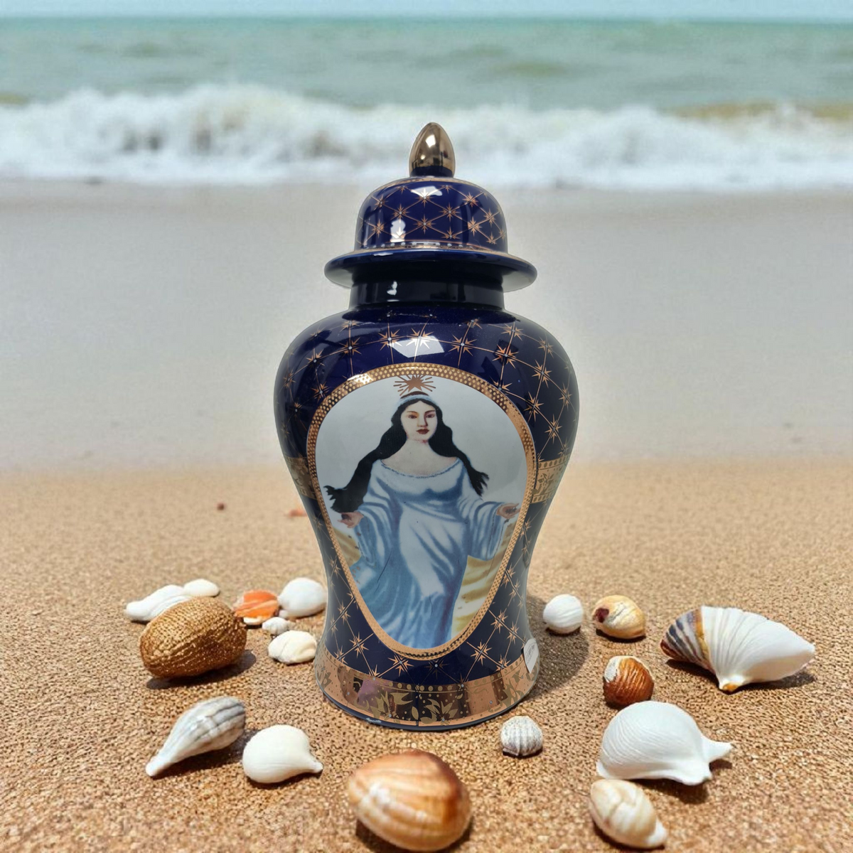 Kürbisbox für die Oricha Oshún, Yoruba Lucumí Santeria