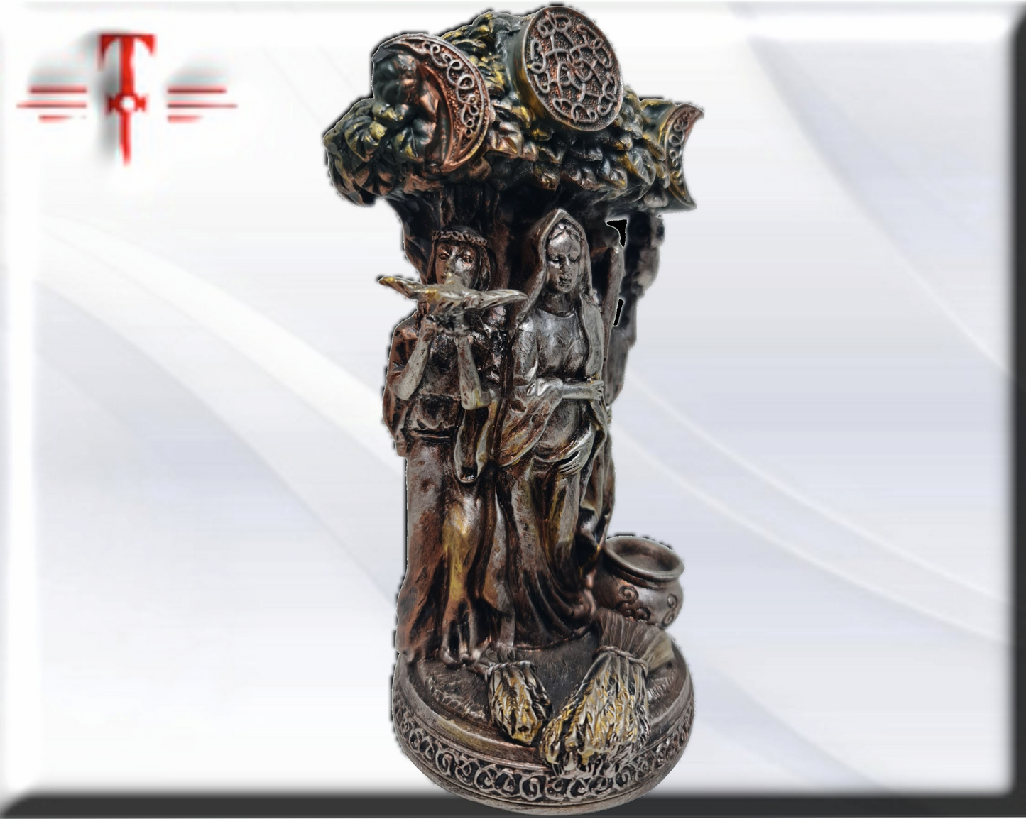 Statue des Gottes Dagda, mythologische Götter, esoterische und religiöse Gegenstände, handbemalt