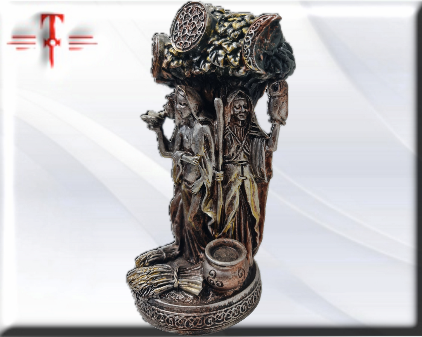 Statue des Gottes Dagda, mythologische Götter, esoterische und religiöse Gegenstände, handbemalt