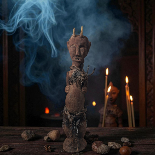 Olugbohun-Kraftfetisch, afrikanisches Amulett, Geheimnisse von Vodun