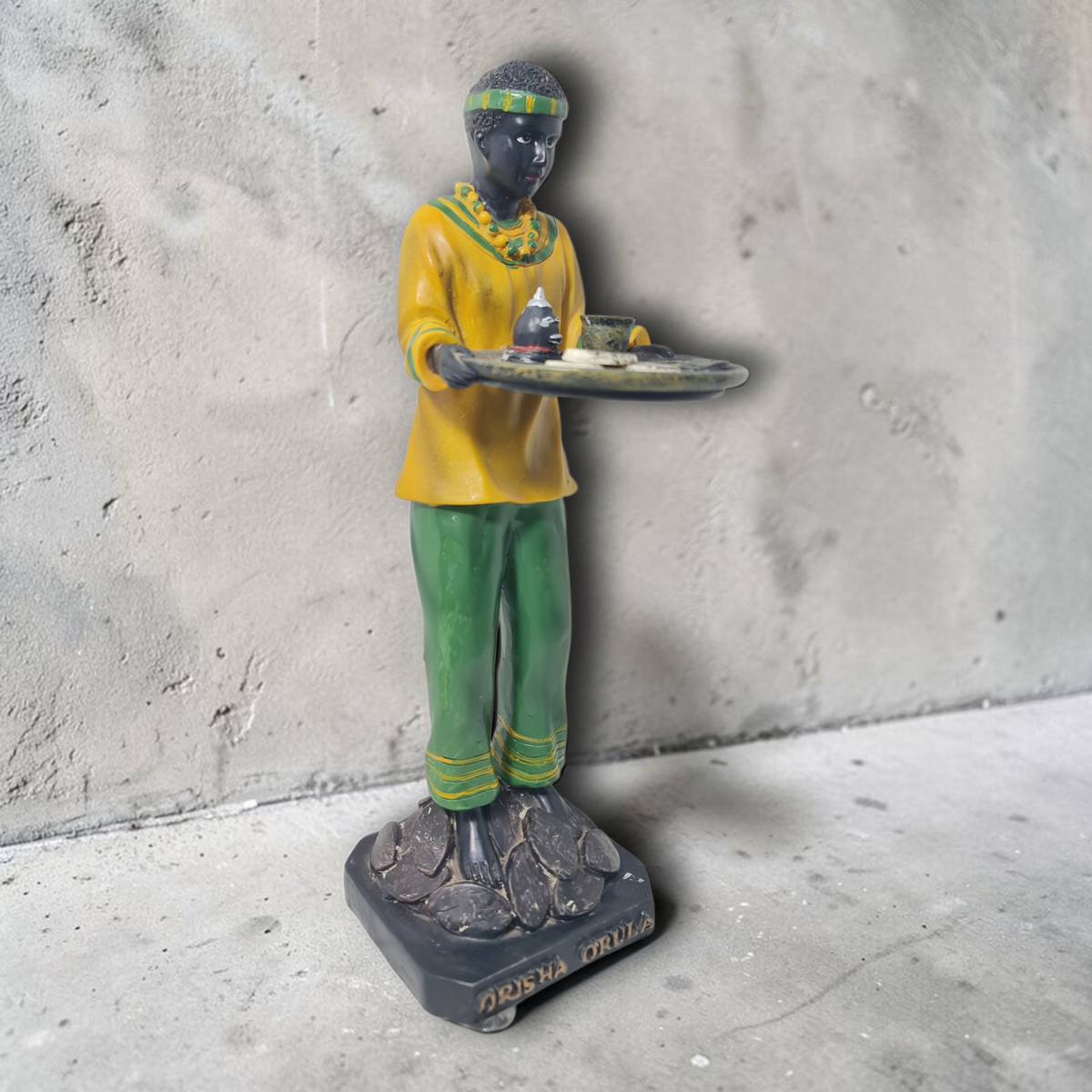 Statue von Oshumaré mit Regenbogen, Santeria, Candomble, Kimbisa, Umbanda