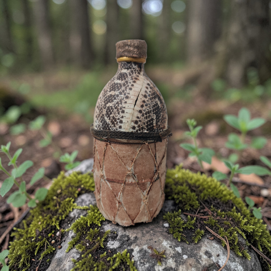 Botella cargada , de la Suerte African art , vudu , African vodun
