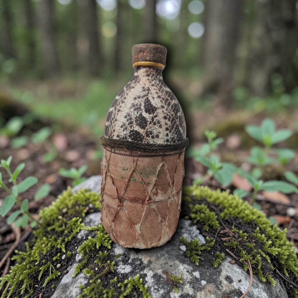 Botella cargada , de la Suerte African art , vudu , African vodun