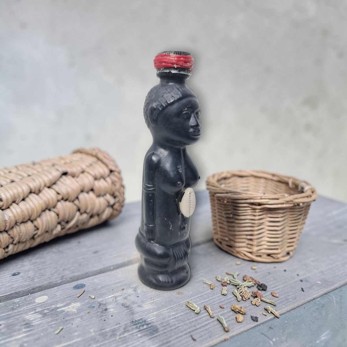 Flasche mit magischem Pulver, um Menschen fernzuhalten, Voodoo, afrikanischer Voodoo