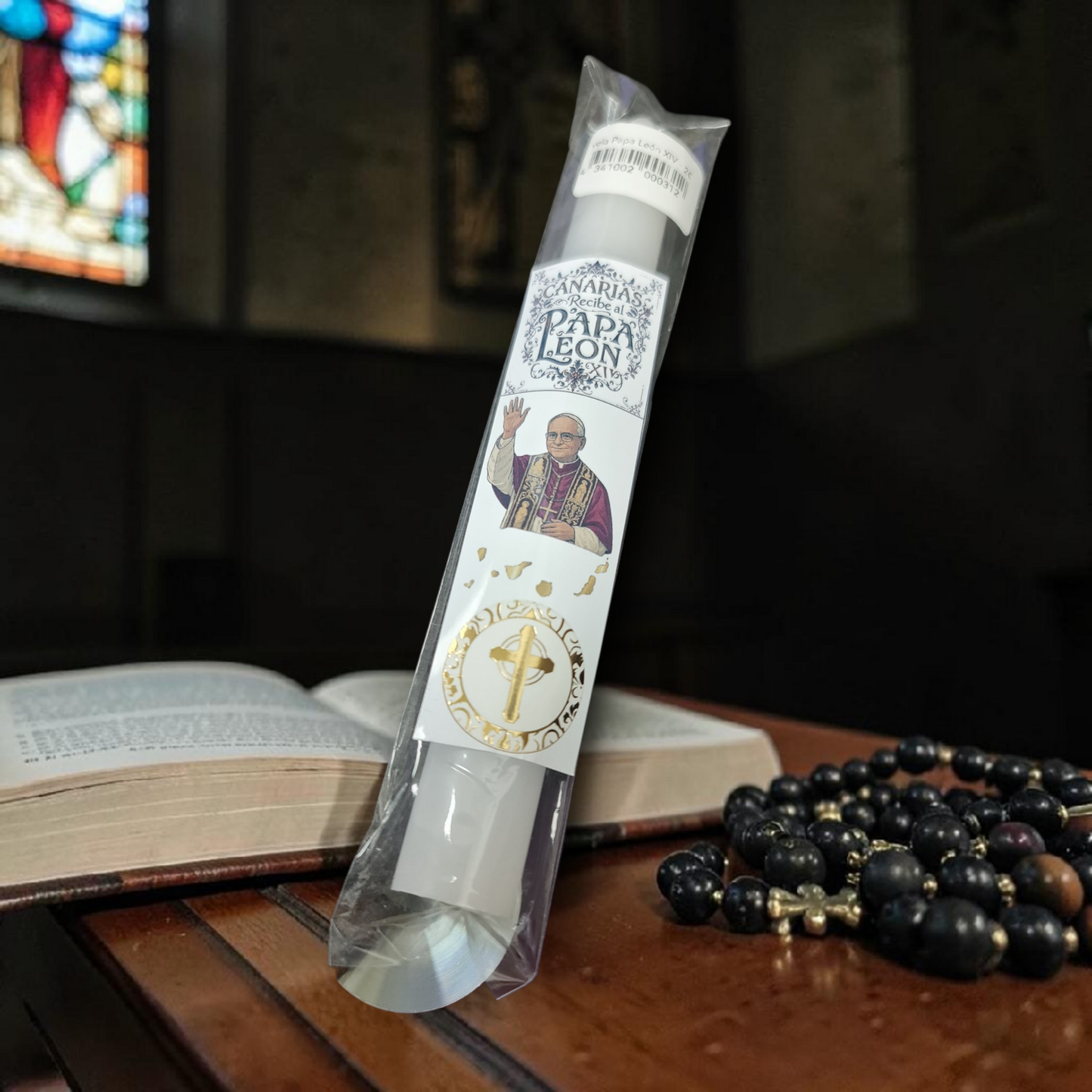 Vela Bujia Conmemorativa visita a Canarias Papa Leon XIV