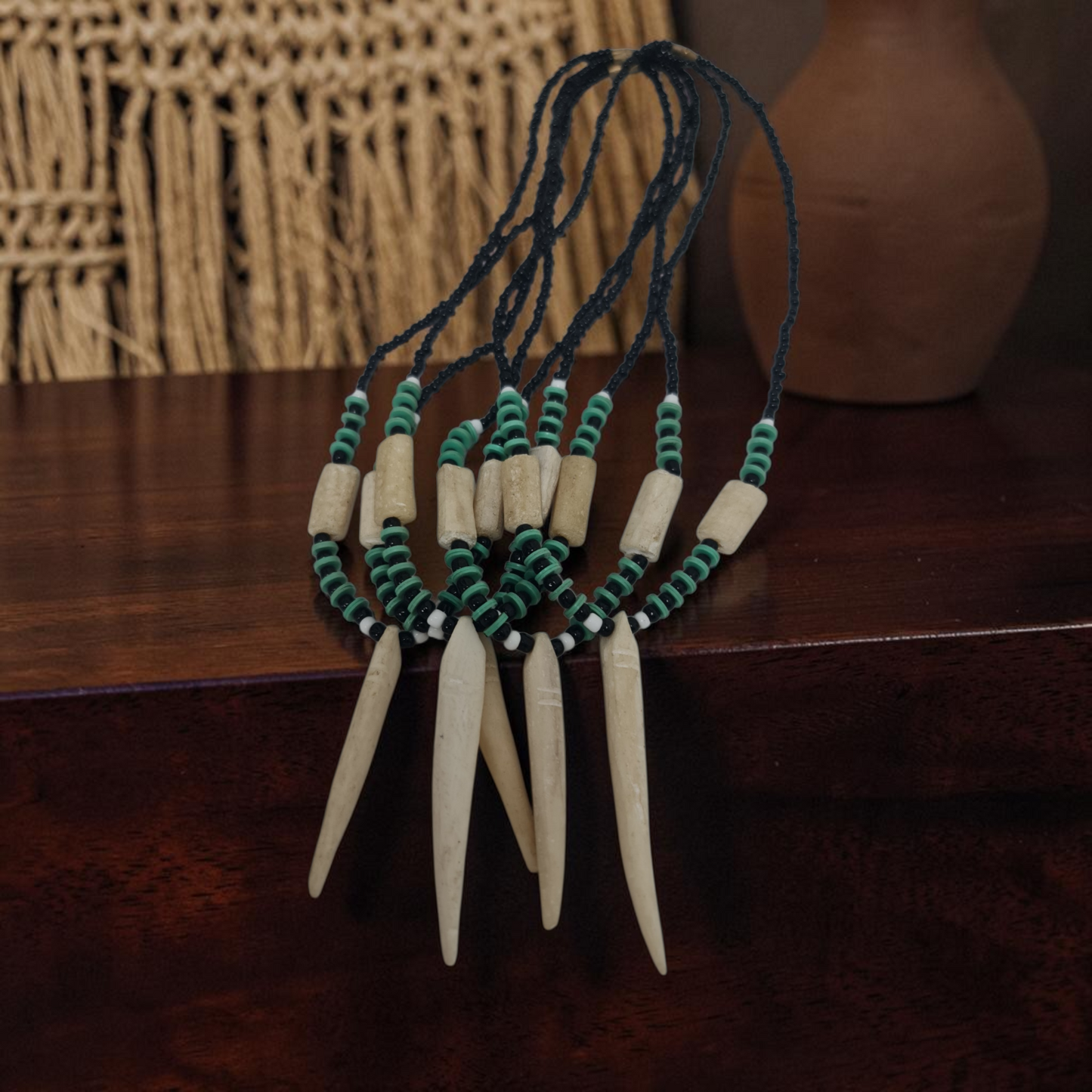 Colgante africano de hueso suerte , dinero , Original from Benín Protection , amuleto