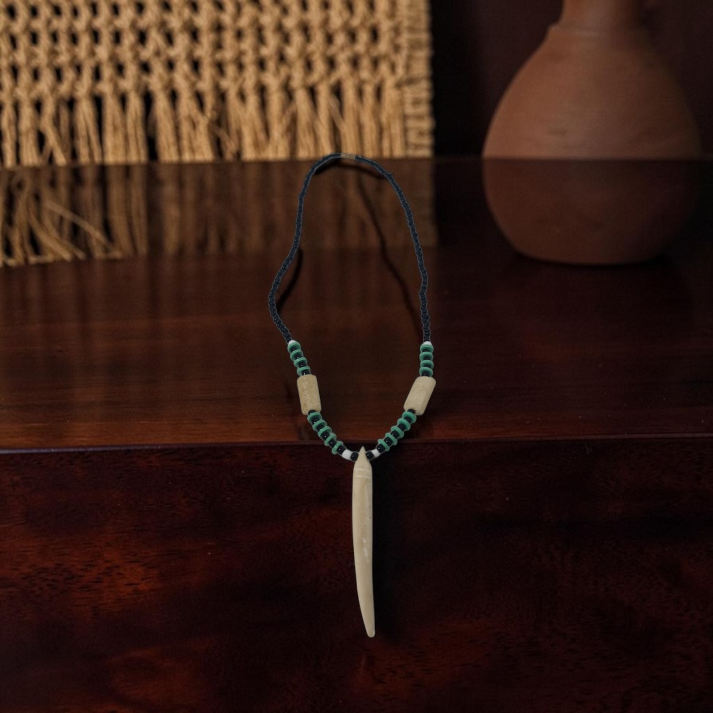 Colgante africano de hueso suerte , dinero , Original from Benín Protection , amuleto