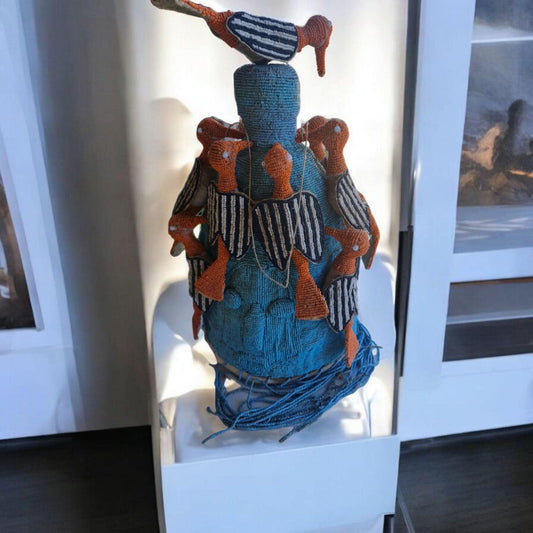 Helm von König Ogboni, Yoruba-Kunstgalerie, Antike, afrikanisches Kunsthandwerk