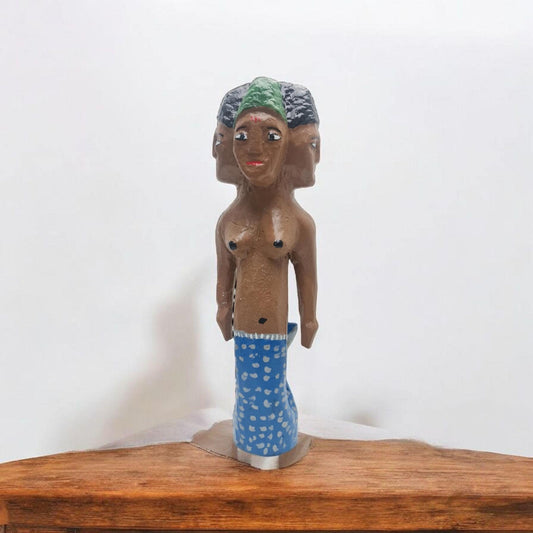 Holzskulptur Mami Wata Densu, ursprünglich aus Afrika (Benin) Yemaya