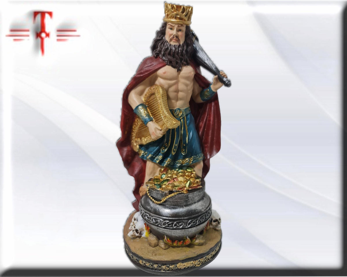 Statue des Gottes Dagda, mythologische Götter, esoterische und religiöse Gegenstände, handbemalt