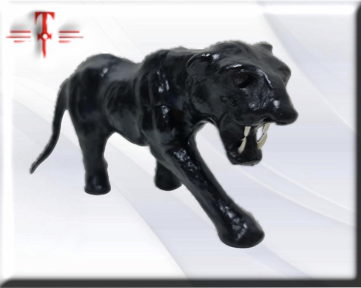 Lederleopard, Tier-Wohndekor - handgefertigtes Produkt