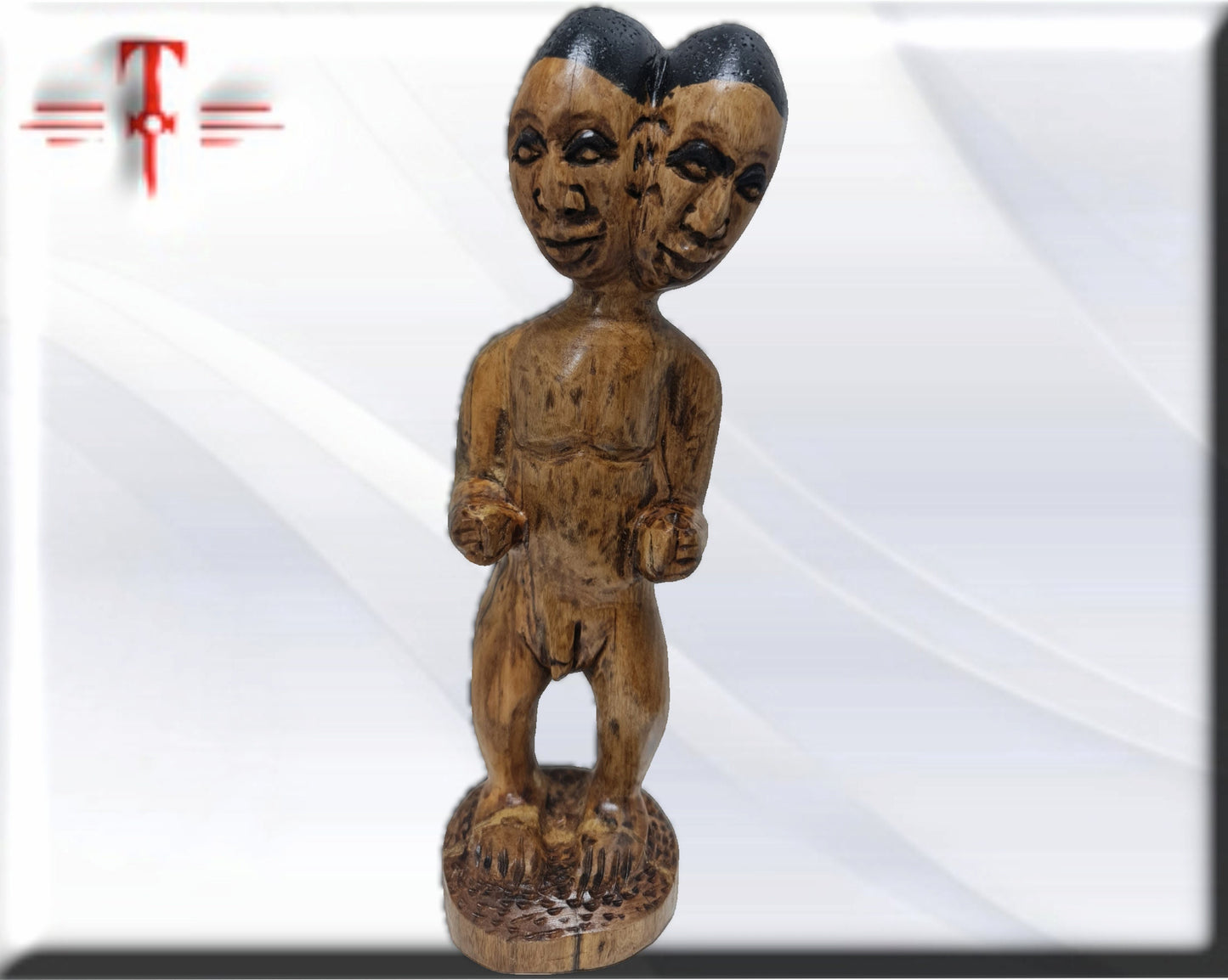 Aboran-Achikuelu-Puppe aus Holz – Santeria, Yoruba, Lucumí