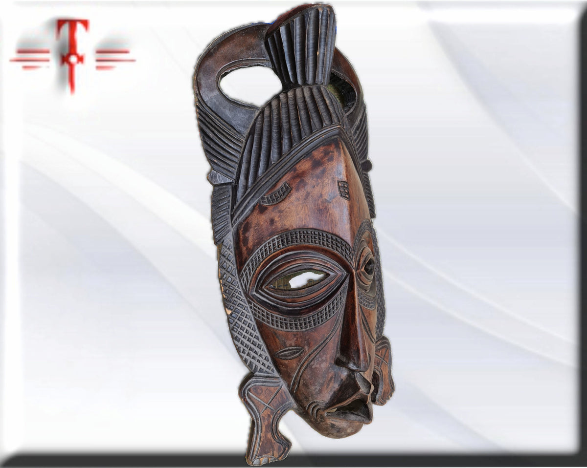 Máscara Yahure Costa de Marfil  , arte Africano , galería de arte , antiguo