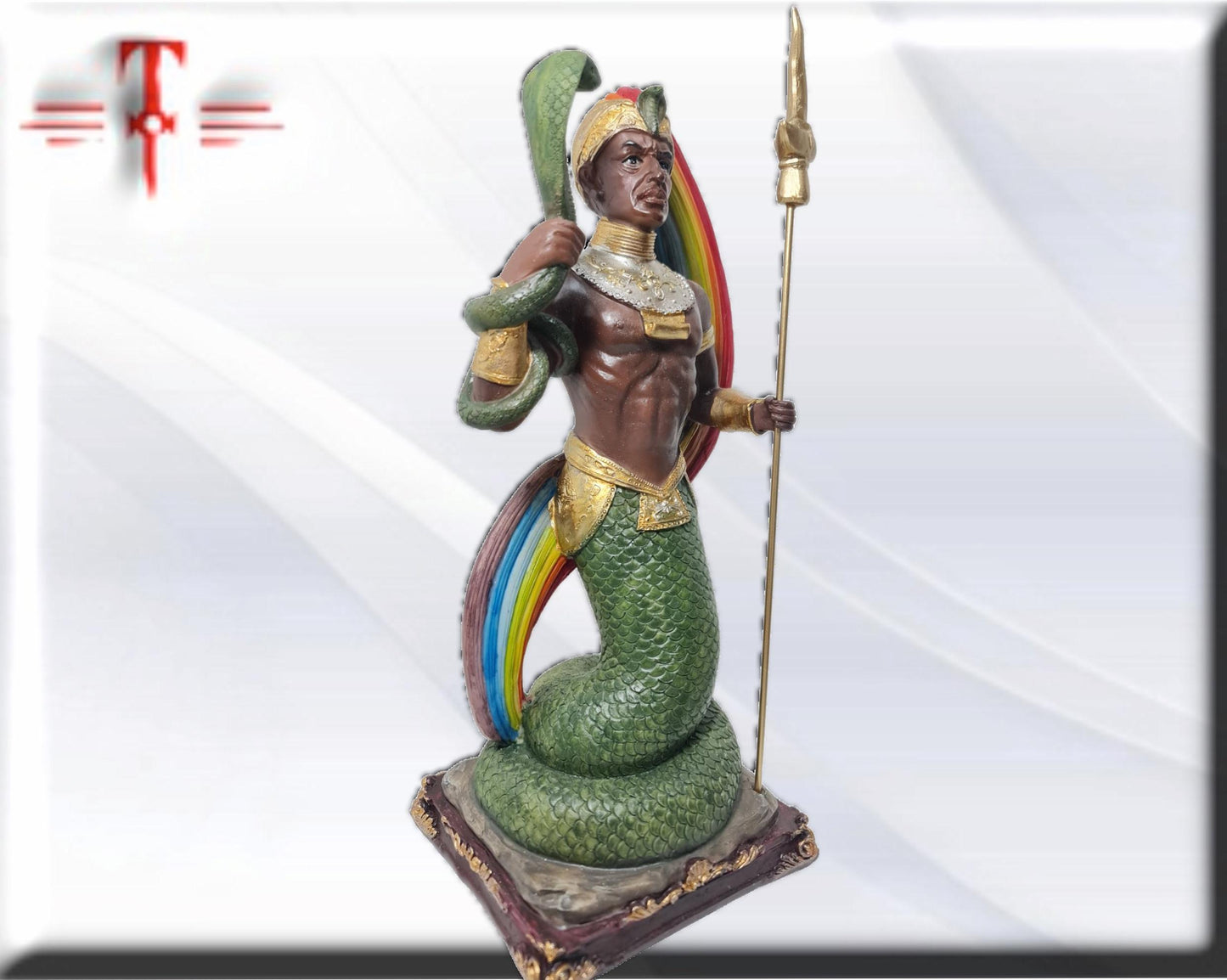 Statue von Oshumaré mit Regenbogen, Santeria, Candomble, Kimbisa, Umbanda