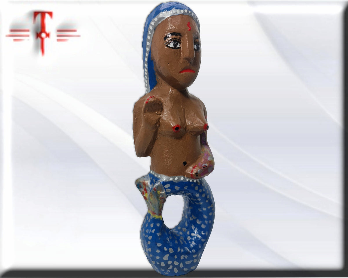 Mami Wata Holzskulptur, ursprünglich aus Afrika (Benin) Yemaya