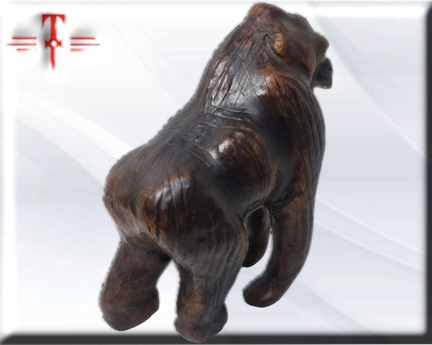 Ledergorilla, Tier-Wohndekor - Handgefertigtes Produkt
