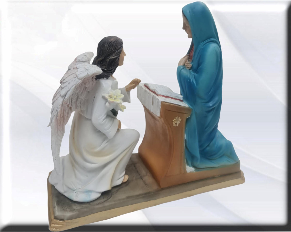 Anunciación de la Virgen, estatua católica, figura religiosa de resina de la más alta calidad