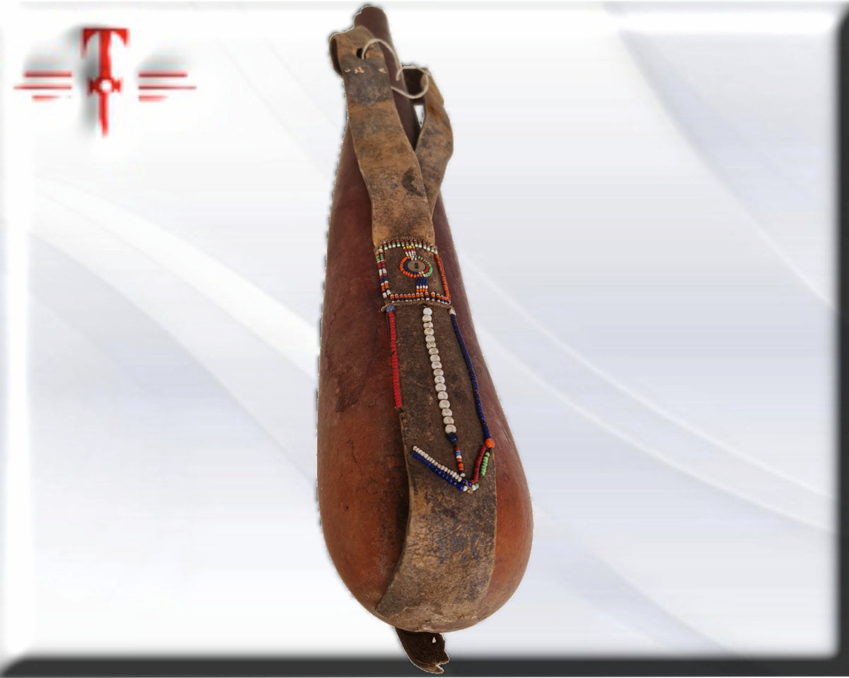 Contenedor calabaza , arte Africano , Galería de arte , hecho a mano