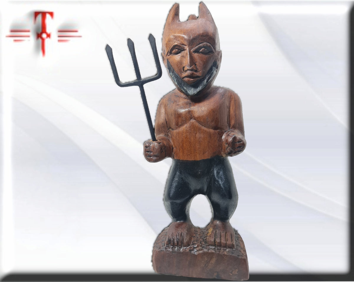 Muñeco aboran  madera  abita - santería , yoruba, lucumí