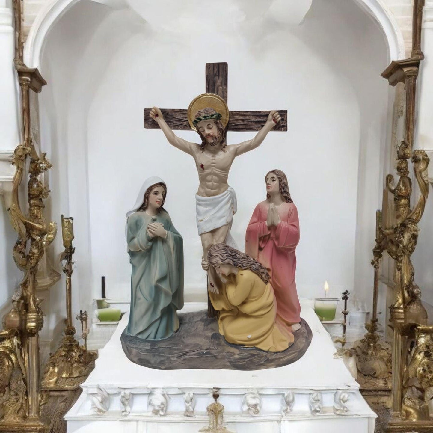 Kreuz Jesu mit den 3 Marien. Katholische Heilige und Jungfrauen, Religiöse Produkte,