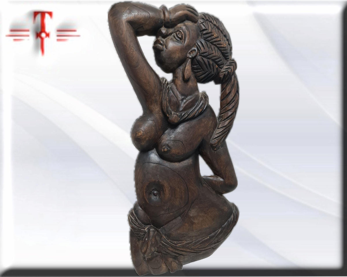 Deko-Kunst Afrikanische Frau, afrikanische Kunst, Vintage, handgefertigt