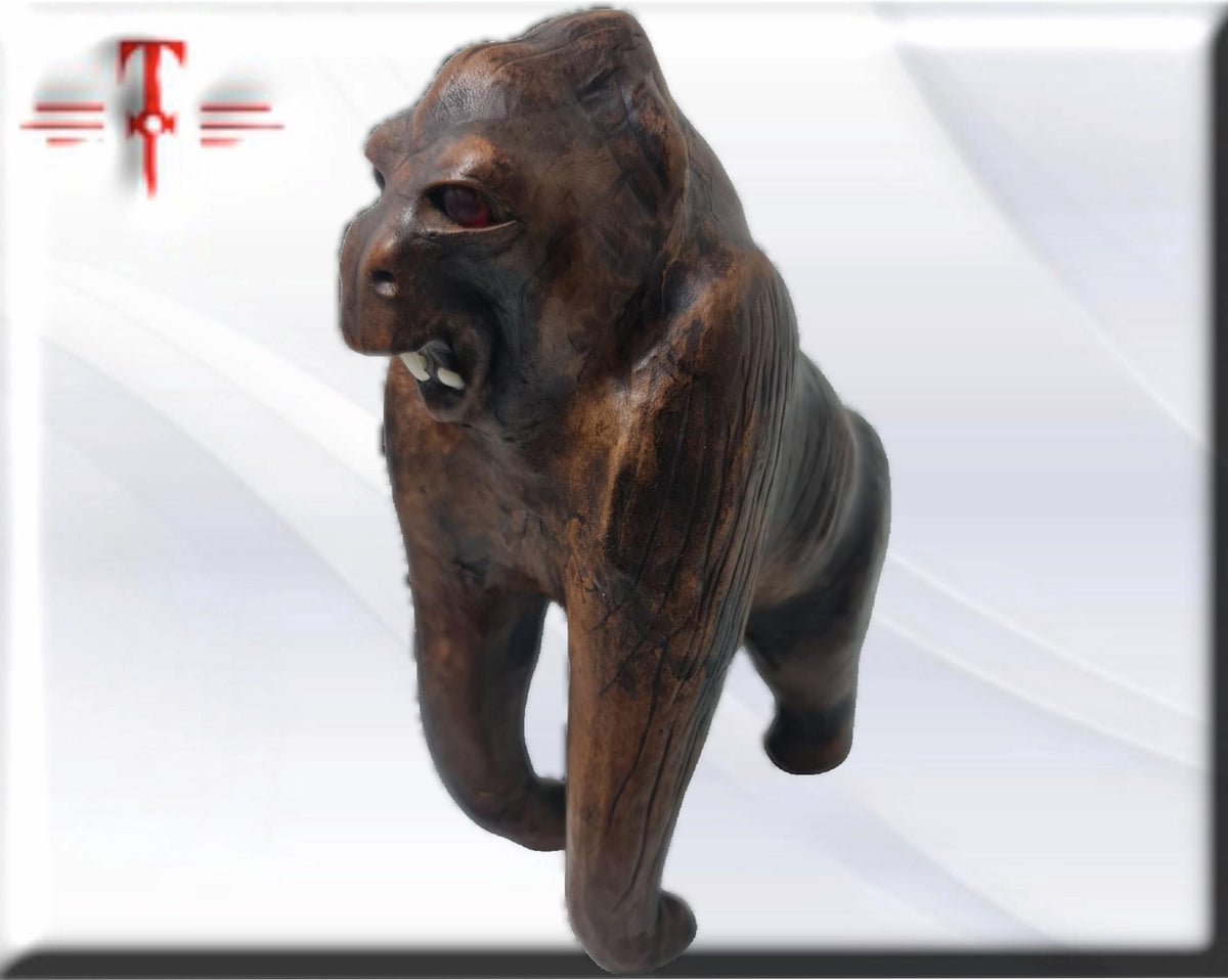 Ledergorilla, Tier-Wohndekor - Handgefertigtes Produkt