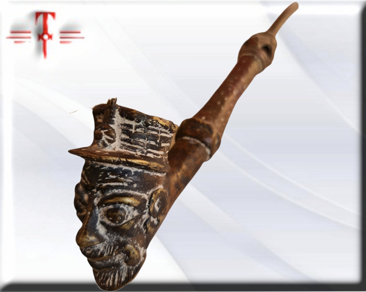 Antigua Pipa bronce  Arte africano , galería de arte