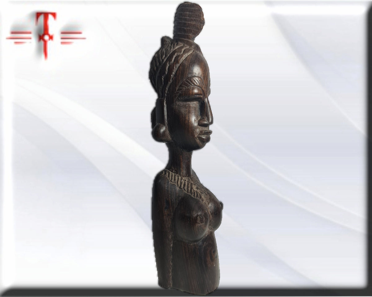 Busto mujer africana   Galería arte , antigüedad , artesanías africanas