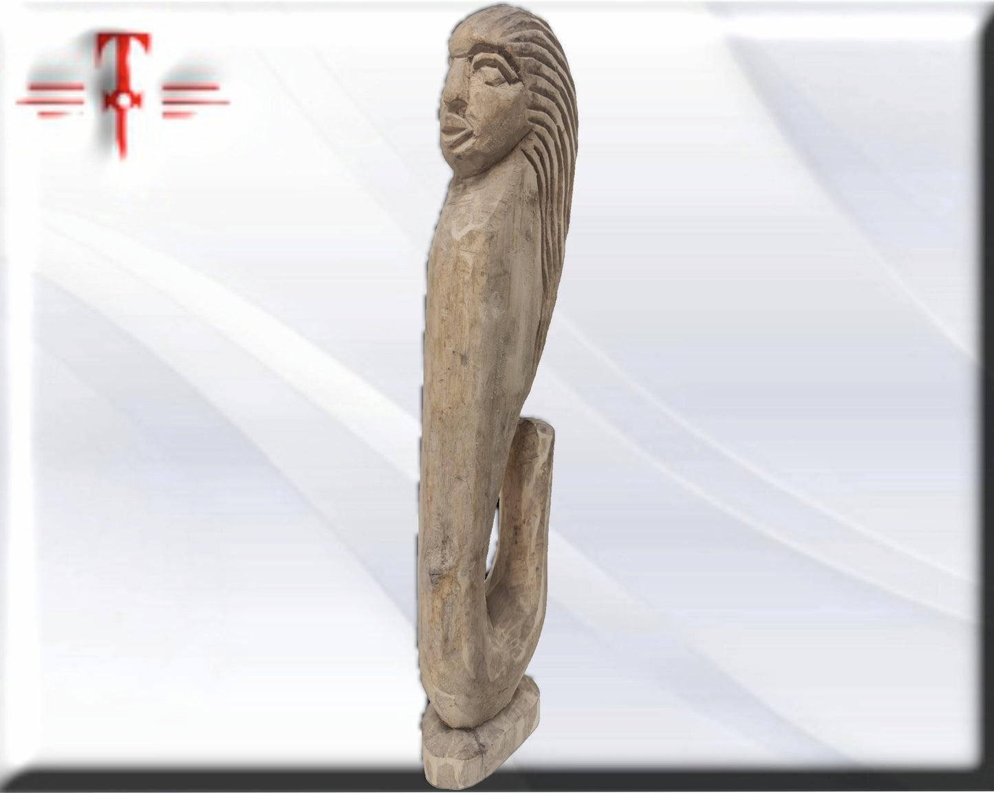 Escultura madera Mami Wata   , original de Africa ( Benín ) Yemaya