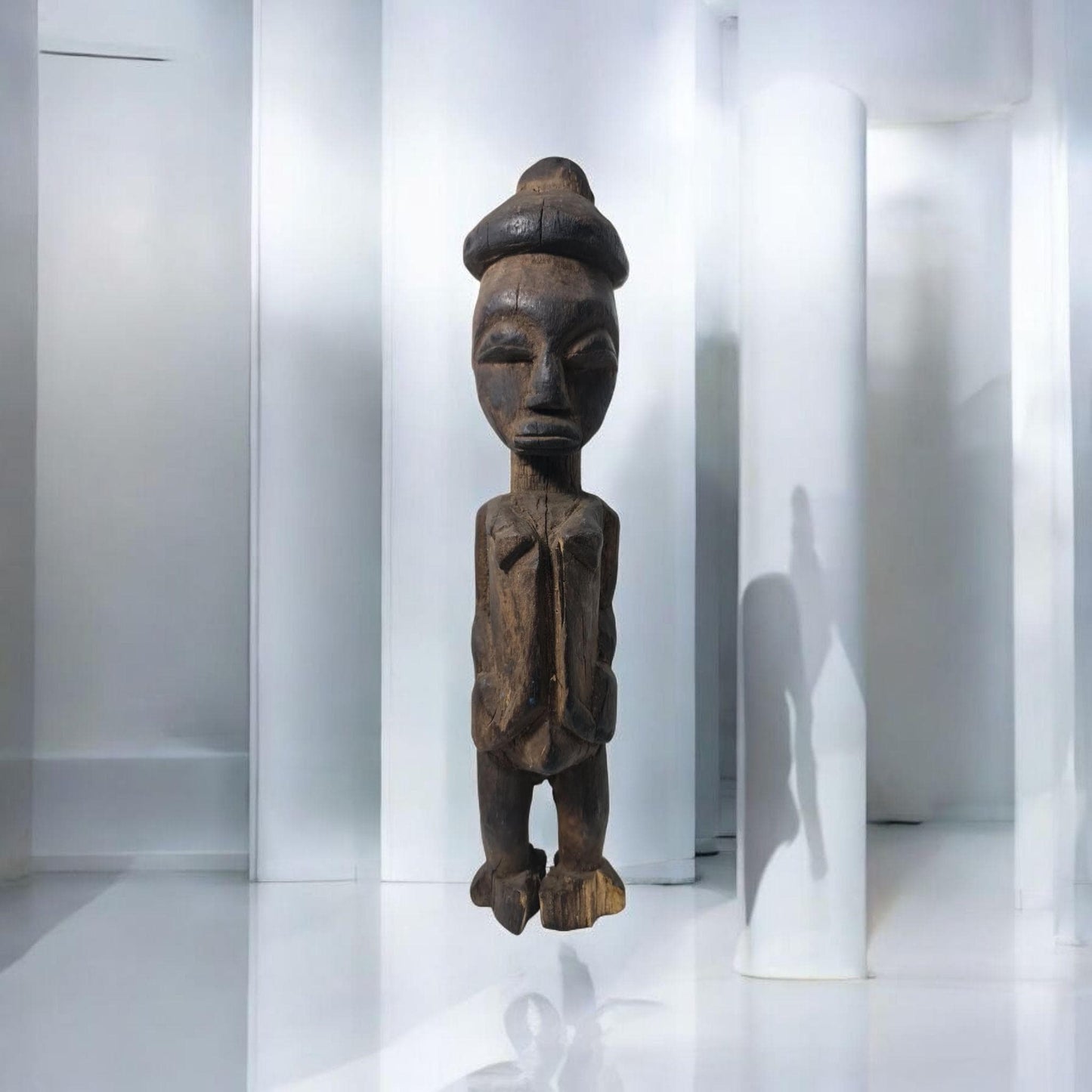 Antigua estatua Africana   , arte Africano , Vintage , hecho a mano