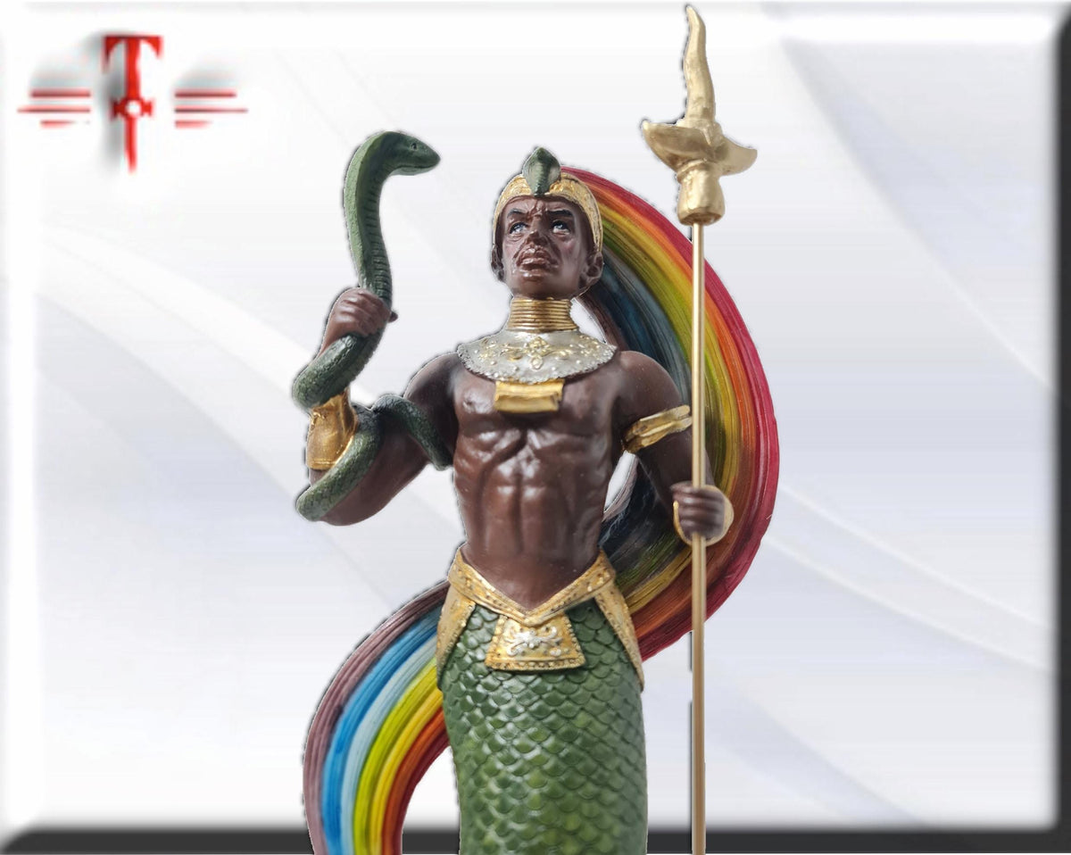 Statue von Oshumaré mit Regenbogen, Santeria, Candomble, Kimbisa, Umbanda