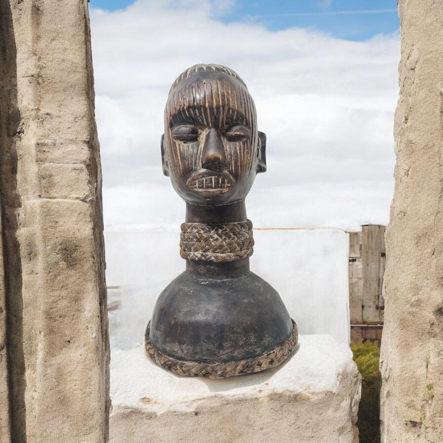 Afrikanische Fetischbüste, afrikanische Kunst, Kunstgalerie, handgefertigt